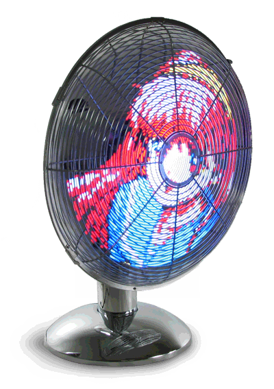 Programovateľný LED ventilátor s dynamickými obrázkami